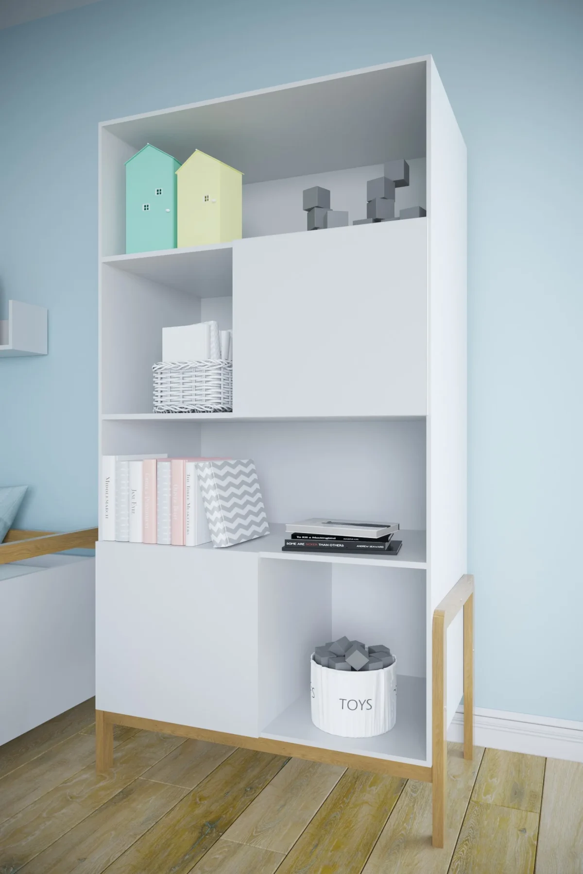 Kocot Kids Victor — Bookshelf with Solid Oak Legs, photo 2