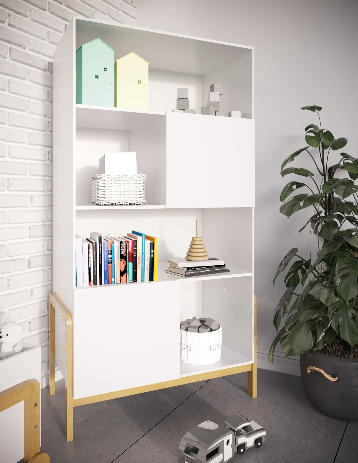 Kocot Kids Victor — Bookshelf with Solid Oak Legs, photo 3