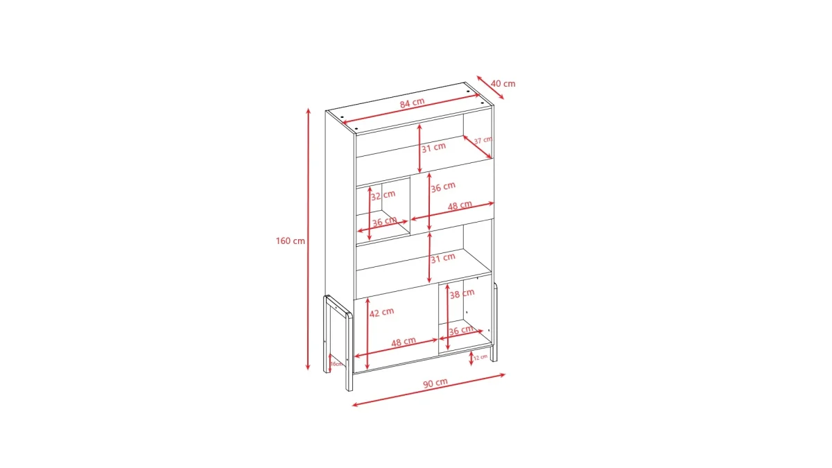 Kocot Kids Victor — Bookshelf with Solid Oak Legs, photo 6
