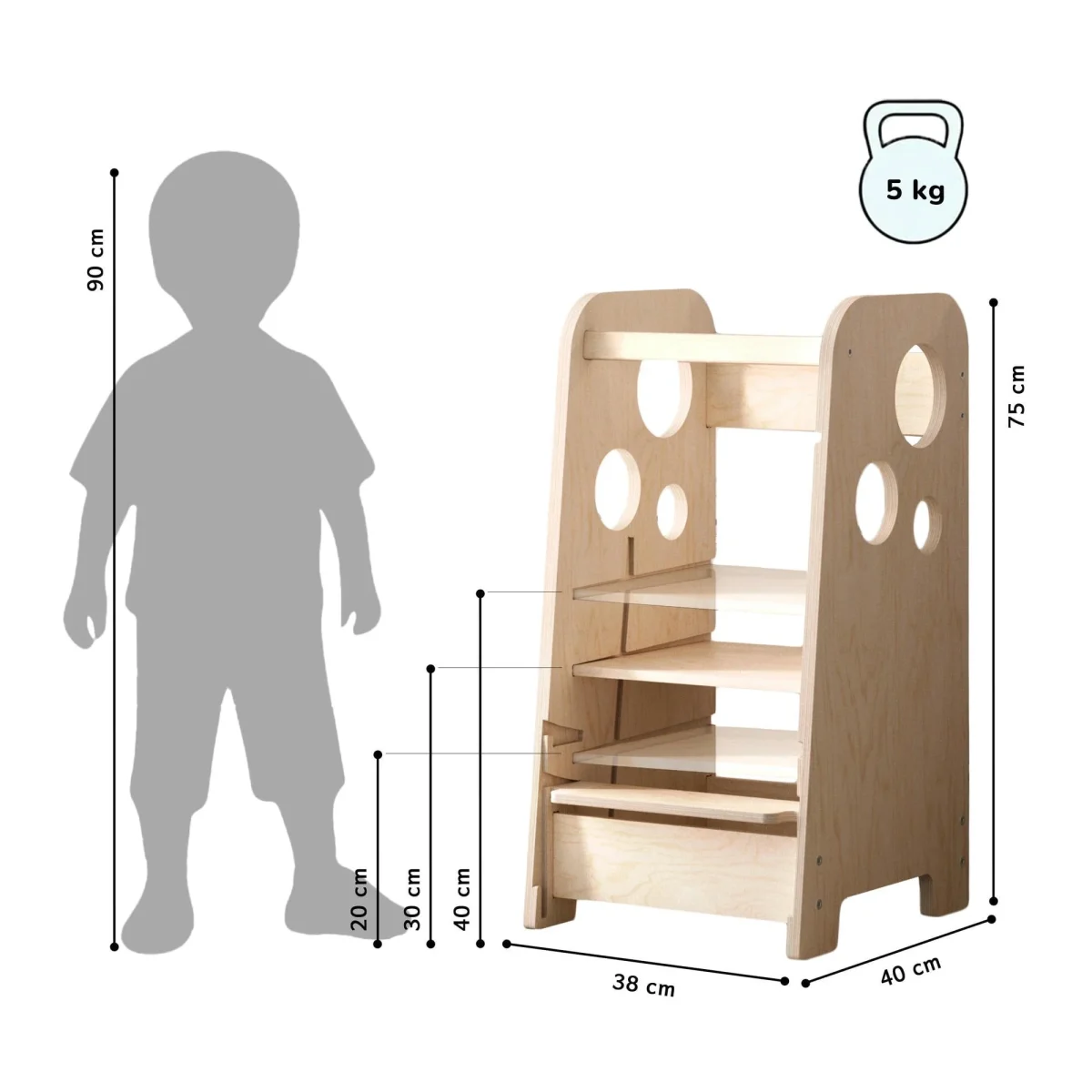 BusyKids 750+ — 3-in-1 Learning Tower, Table and Chair, 75 cm, photo 3