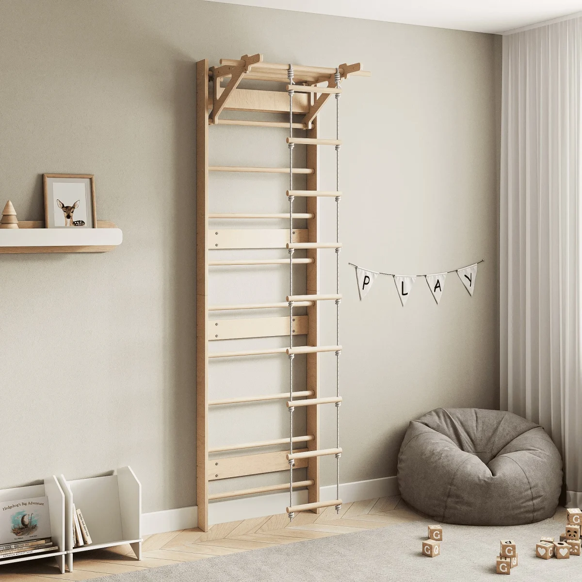 BusyKids EVERGYM — Rope Ladder with Wooden Rungs, photo 2