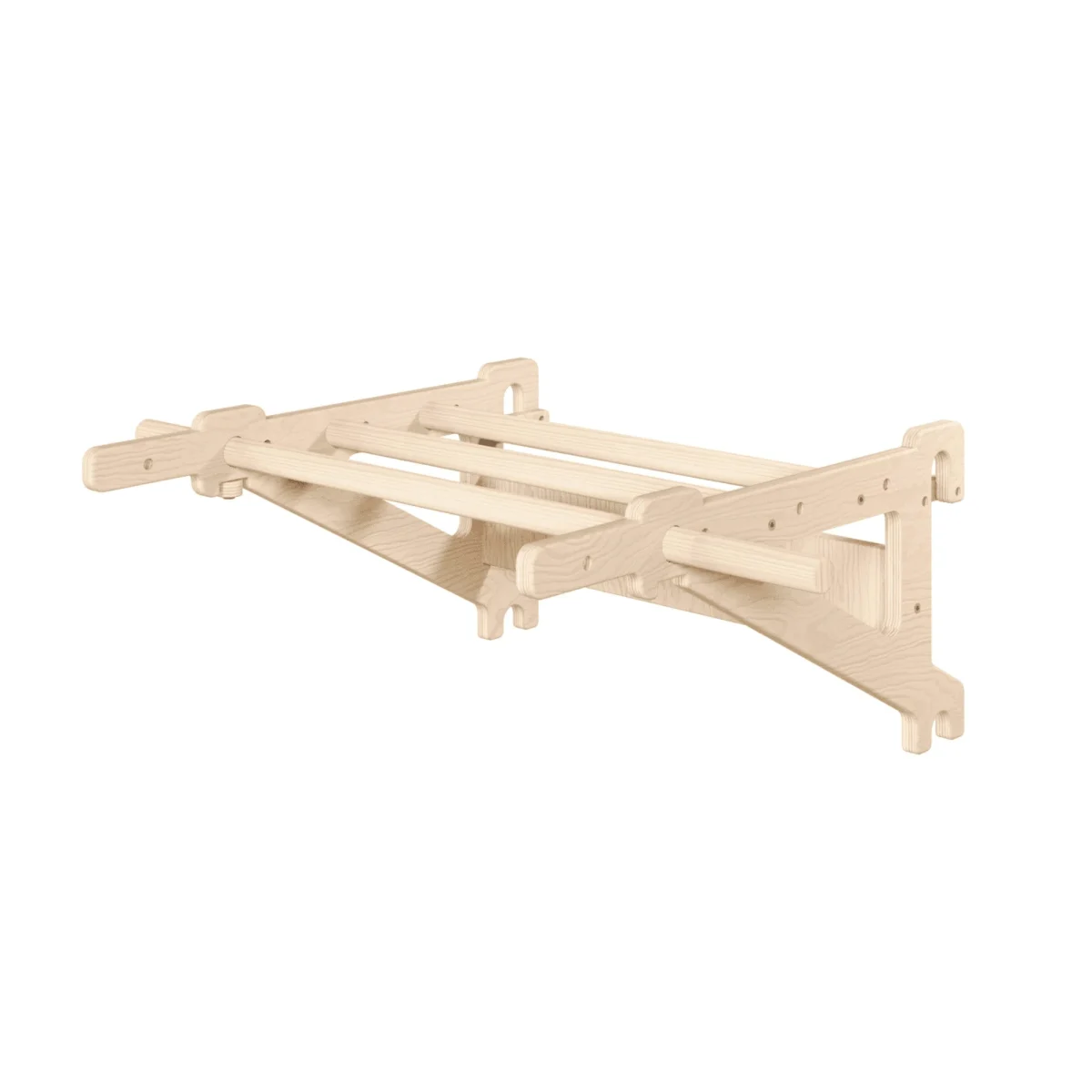 BusyKids EVERGYM — Wooden Pull-Up Bar for Wall Bars — Natural