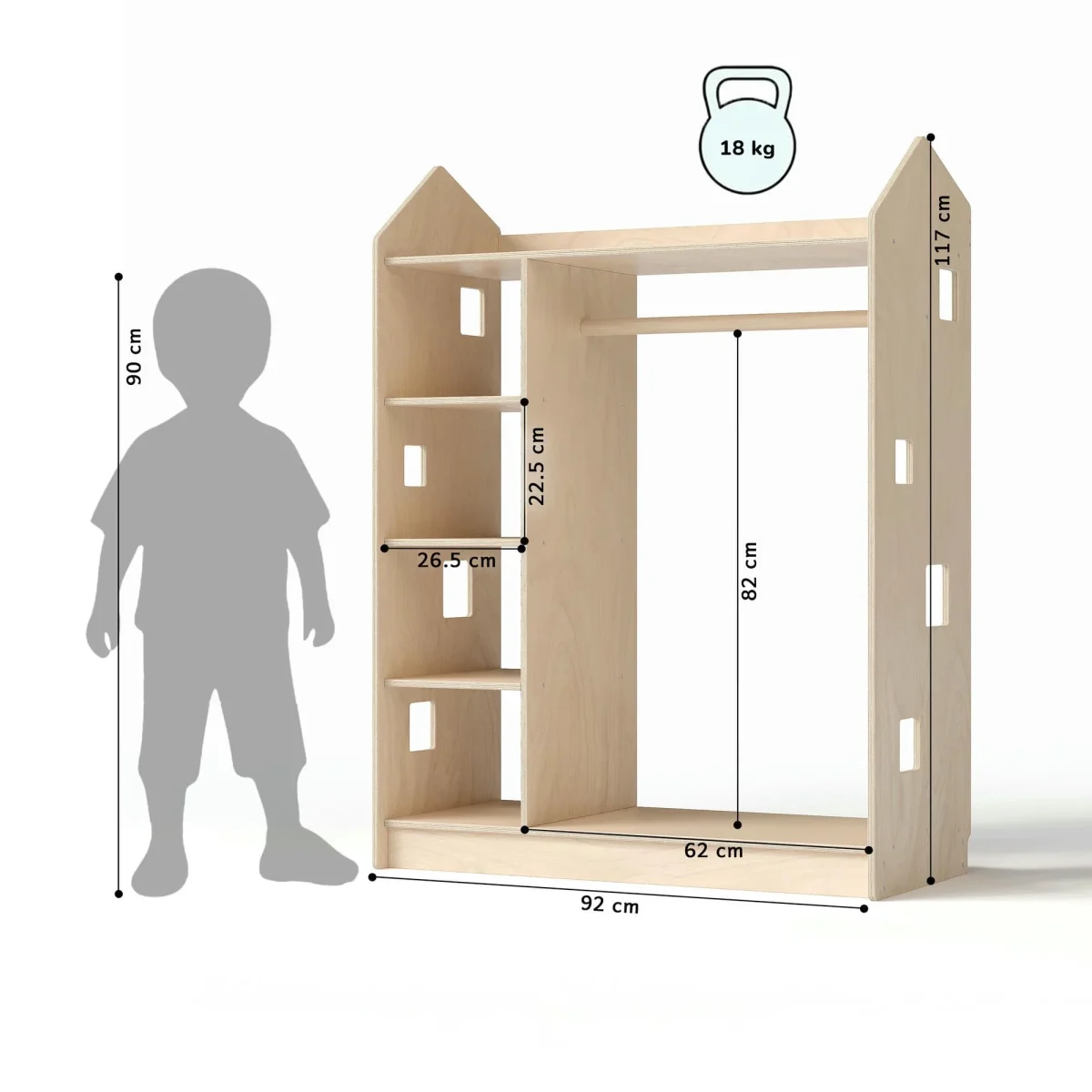 House-Shaped Open Children’s Wardrobe, photo 2