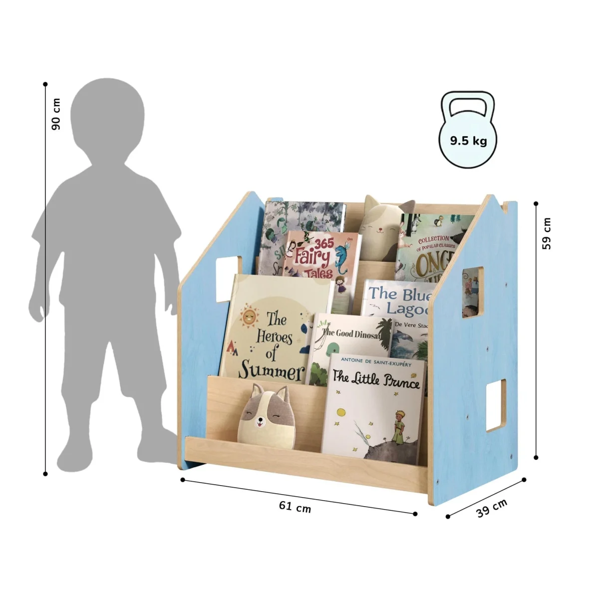 Montessori Bookshelf in Pastel Colours, photo 3