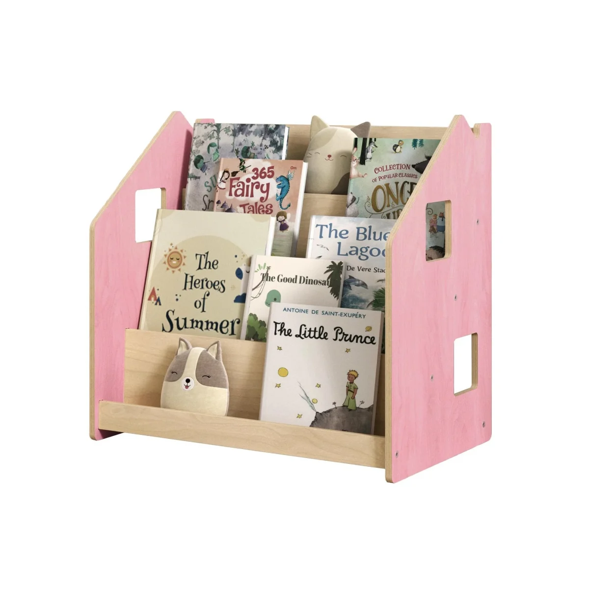 Montessori Bookshelf in Pastel Colours — Pink