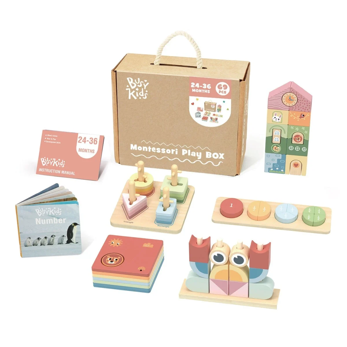 Montessori Play Box, 24–36 Months, 69 Pieces