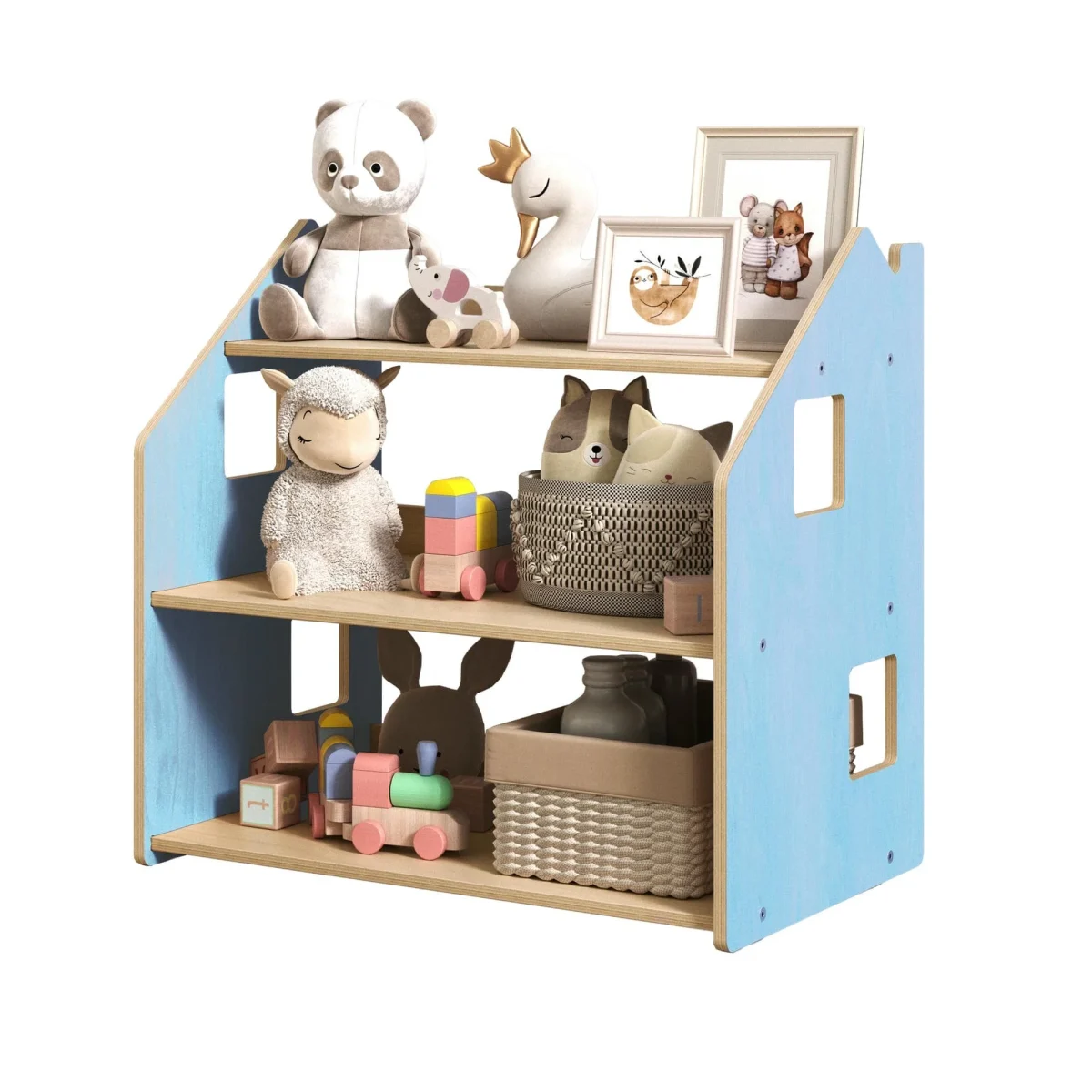 Montessori Toy Storage Shelf in Birch Plywood