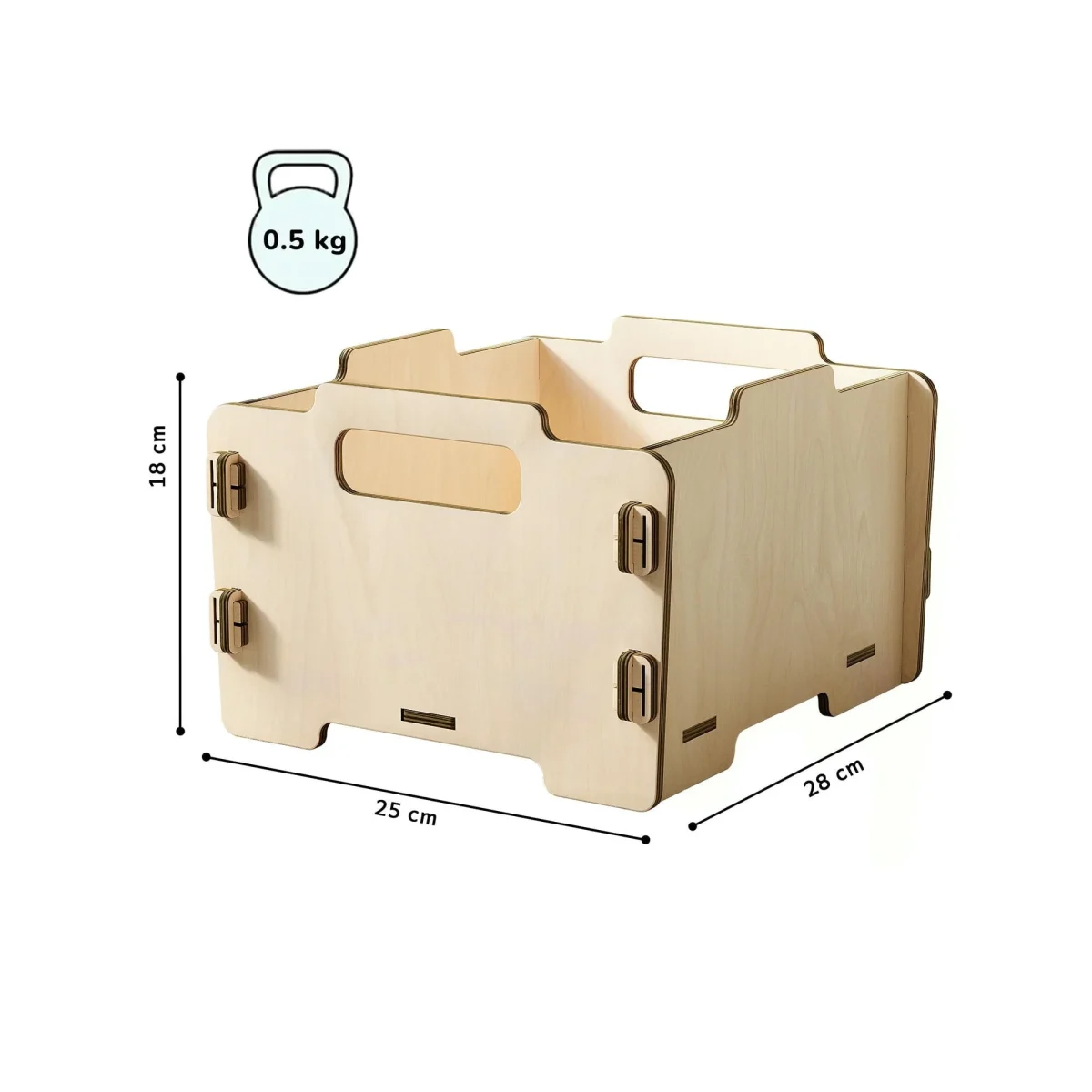 Stackable Toy Storage Box, Natural, photo 2