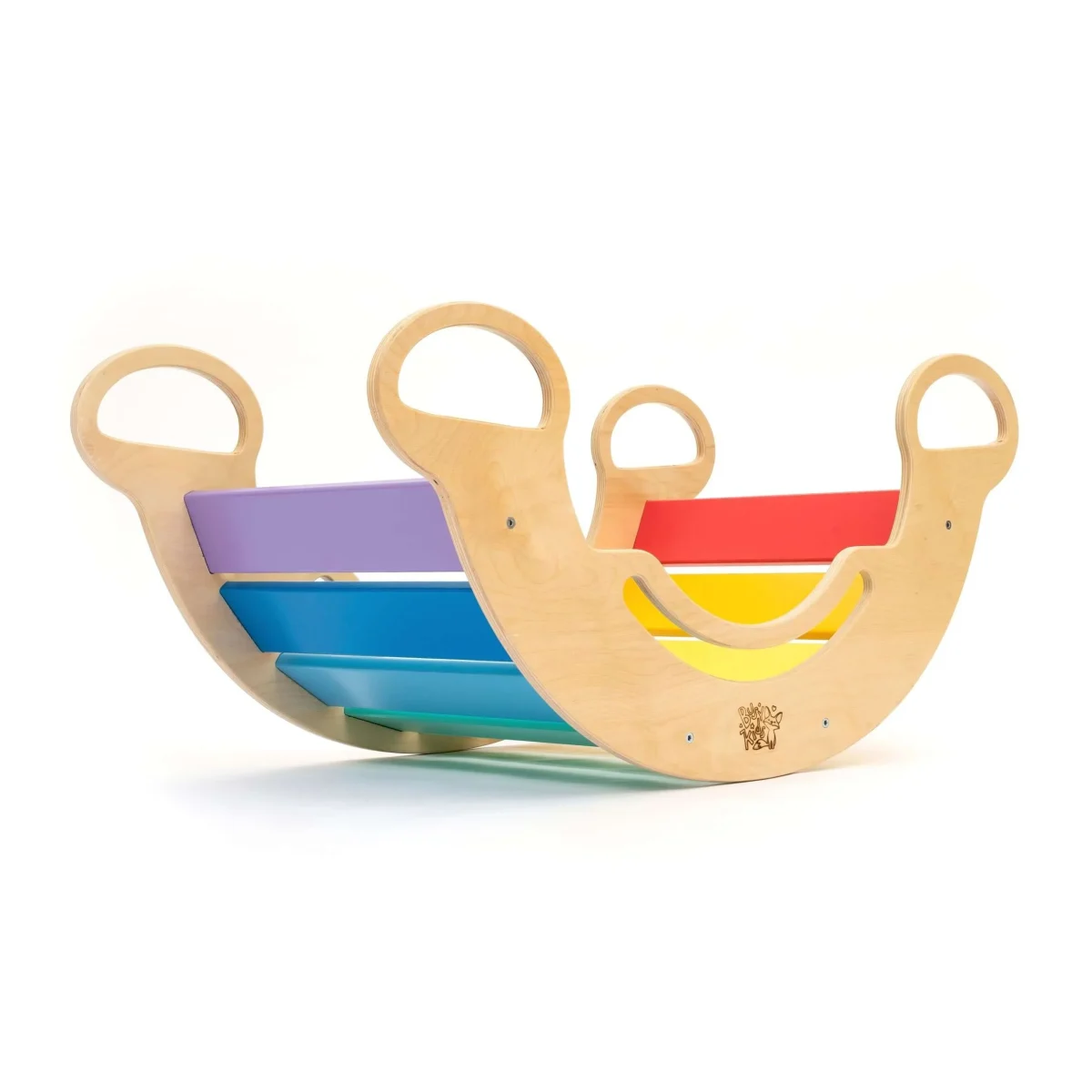 Wooden Balance Rocker and Climbing Arch