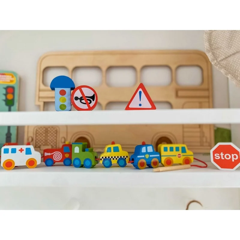 Wooden Threading Blocks Vehicles, 12 pcs, photo 8