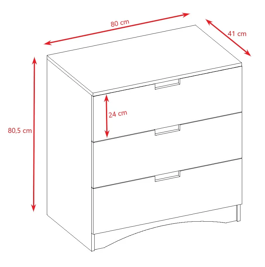 Kocot Kids Classic — Chest of Drawers, White, 3 Drawers, photo 10
