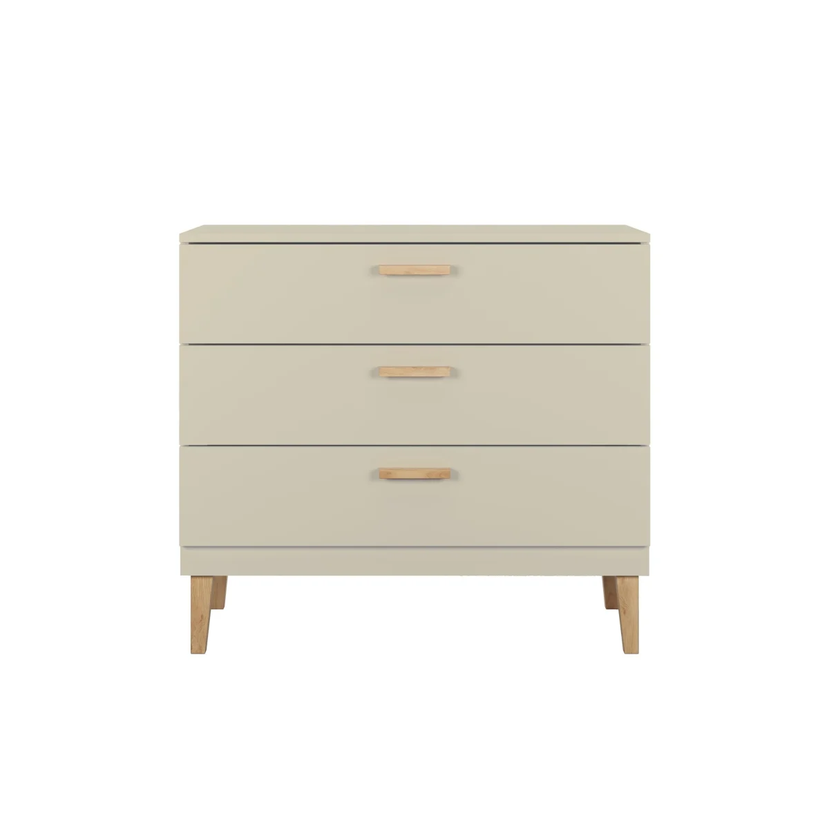 Kocot Kids Kubi — Chest of Drawers with Oak Legs, 3 Drawers