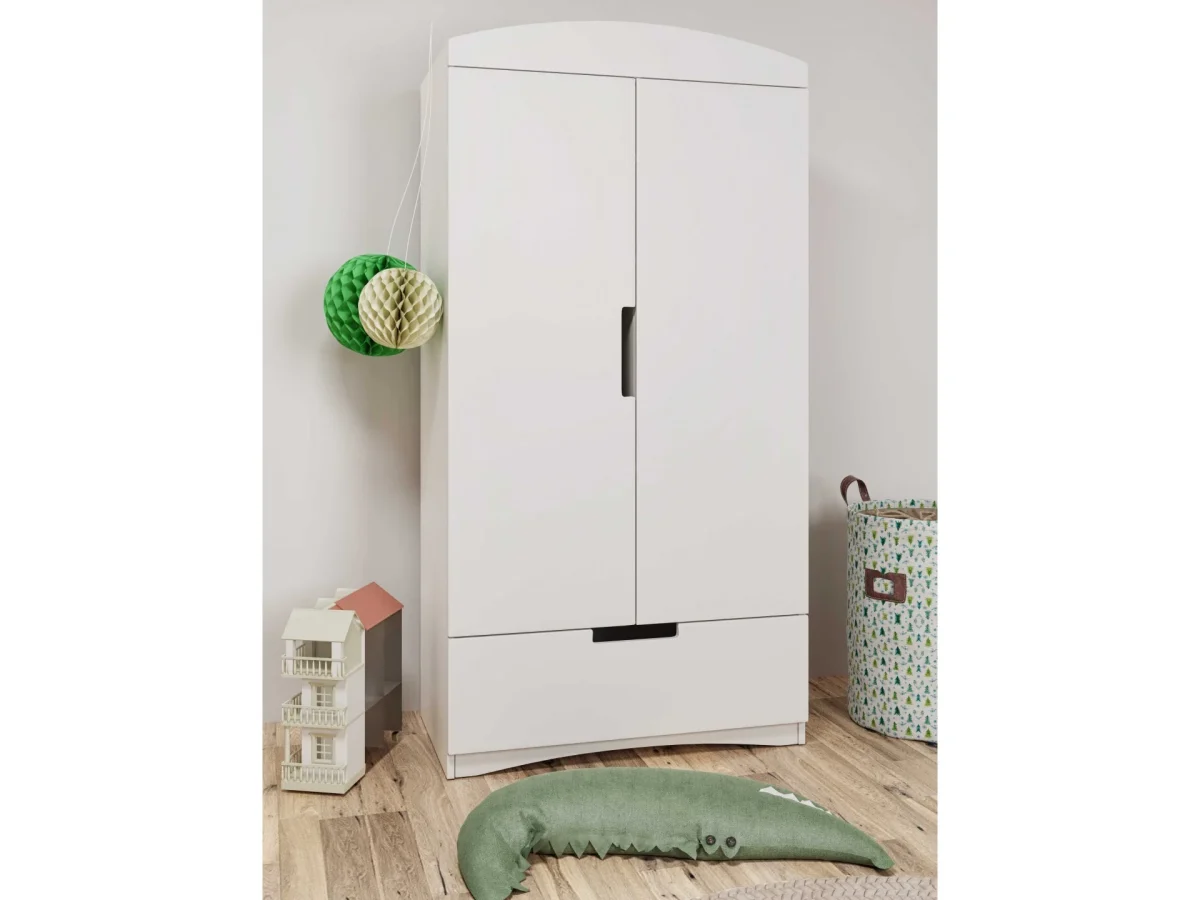 Kocot Kids Classic — Wardrobe with Shelves and Drawer, White, photo 9