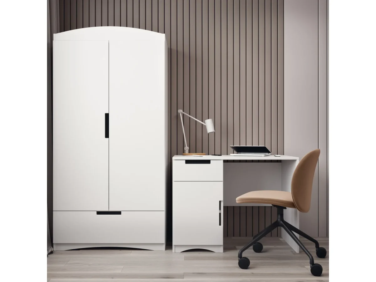 Kocot Kids Classic — Wardrobe with Shelves and Drawer, White, photo 6