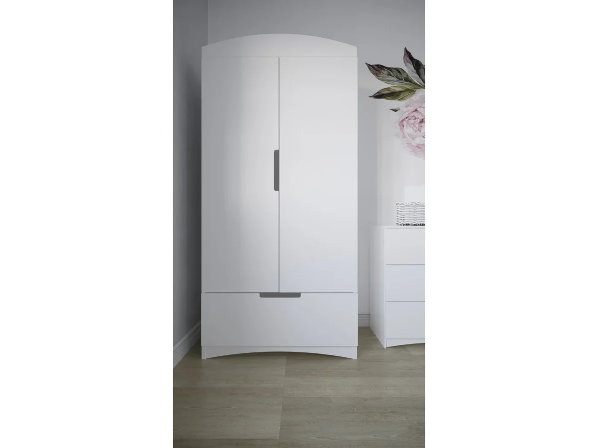 Kocot Kids Classic — Wardrobe with Shelves and Drawer, White, photo 8