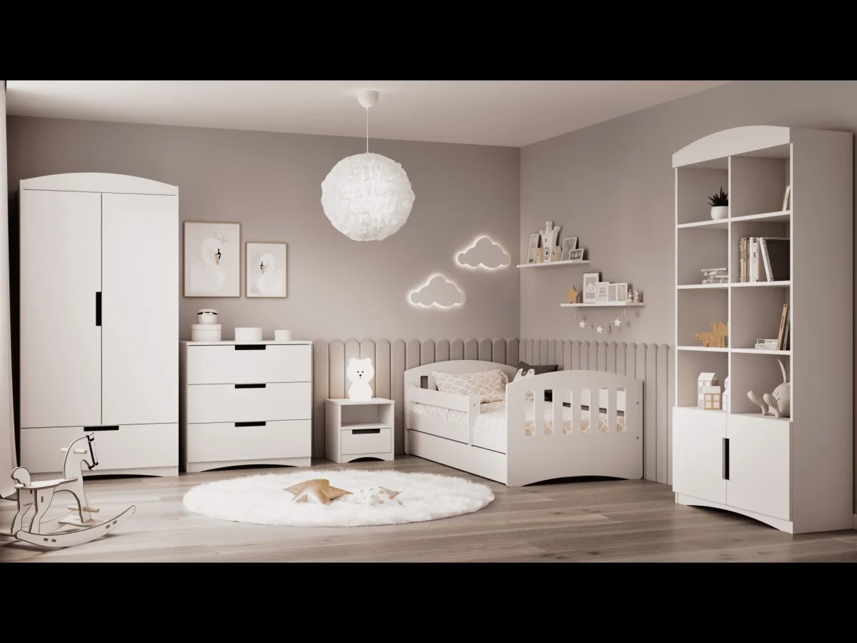 Kocot Kids Classic — Wardrobe with Shelves and Drawer, White, photo 5