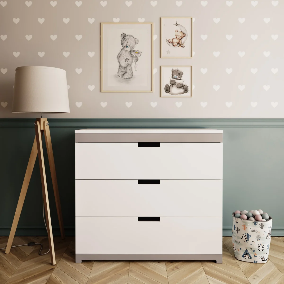 Kocot Kids Tomi — Chest of Drawers, White with Grey Detail, photo 2