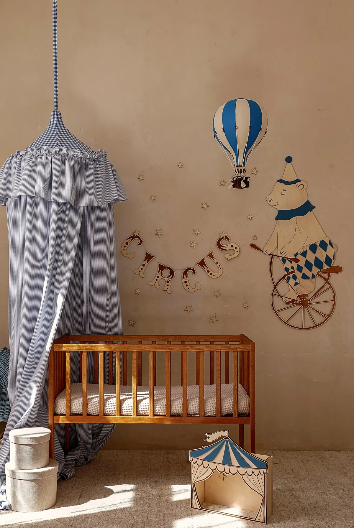 Mr. Bear and his Circus Bike – Wooden Wall Decoration, photo 3