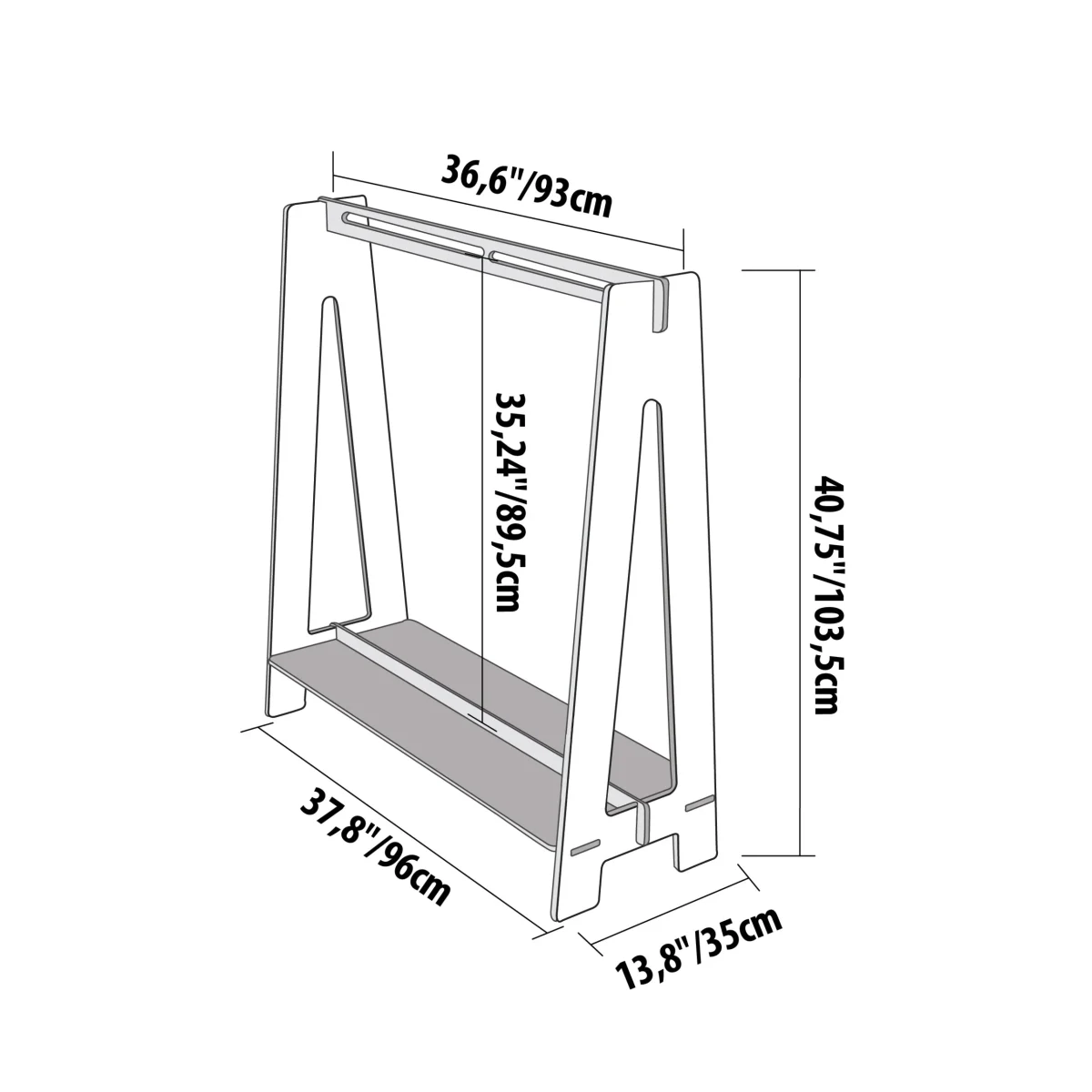 Toddler Clothing Rack for Hangers, Birch Plywood, photo 11