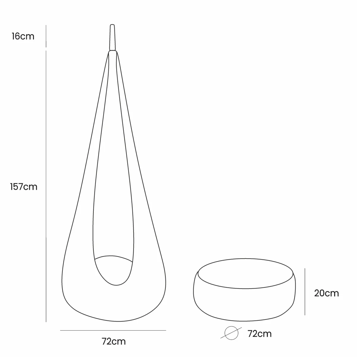 Cocoon Swing with Cushion, up to 80 kg, photo 4
