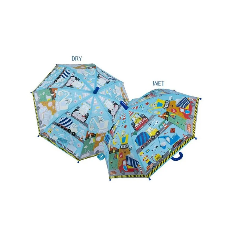 Colour-Changing Children’s Umbrella, 5 Designs — Construction Site