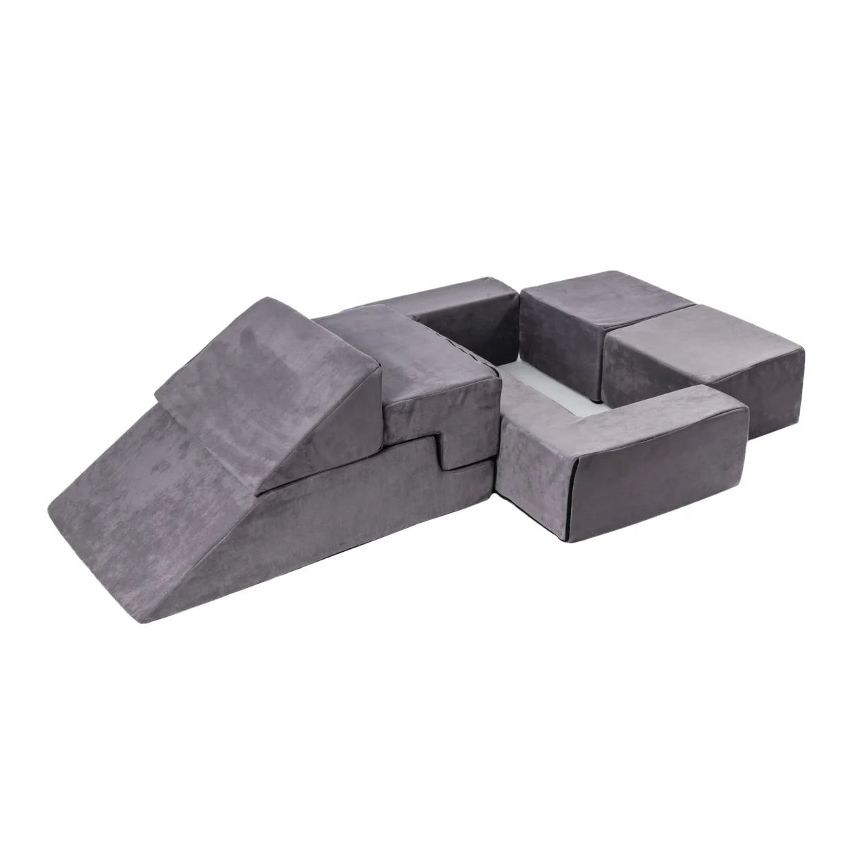 Velvet Bricks Soft Play Set, Grey, photo 6