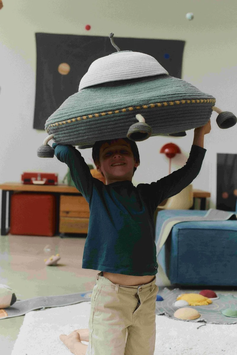 Lorena Canals Ufo — Handmade Basket with Mini Fabric Alien, photo 2