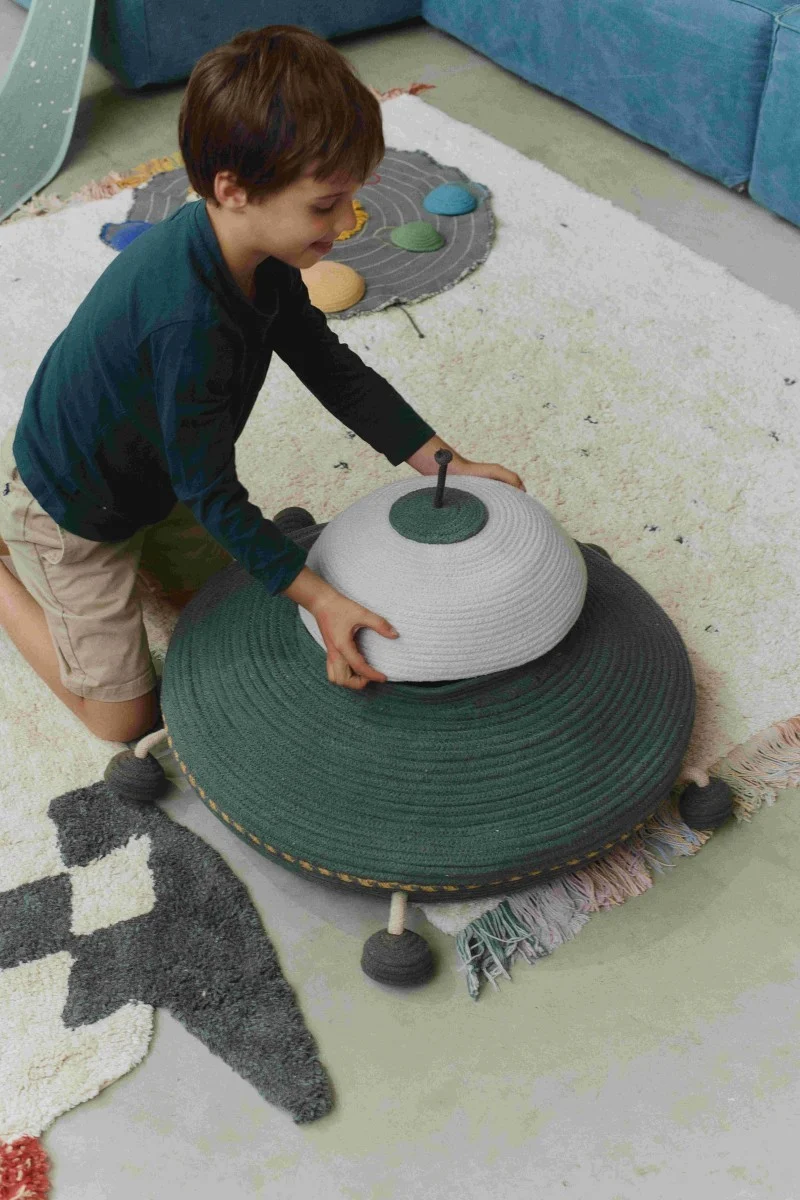 Lorena Canals Ufo — Handmade Basket with Mini Fabric Alien, photo 5