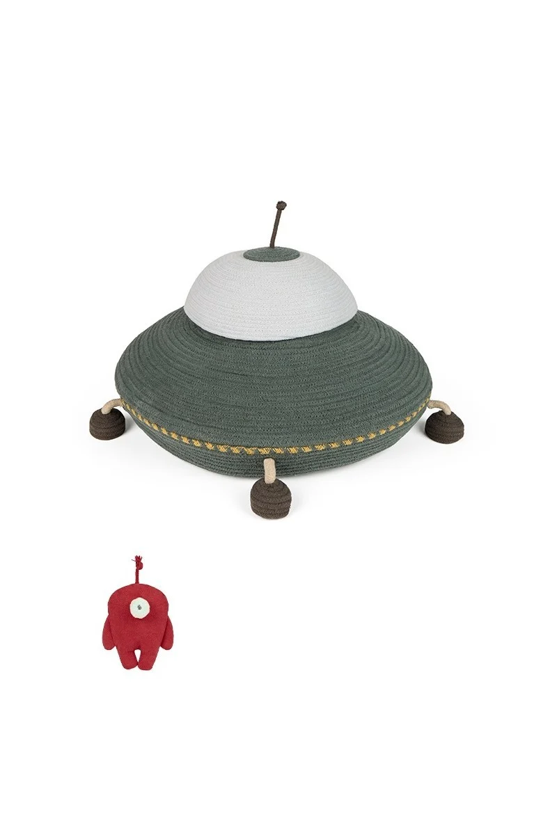 Lorena Canals Ufo — Handmade Basket with Mini Fabric Alien