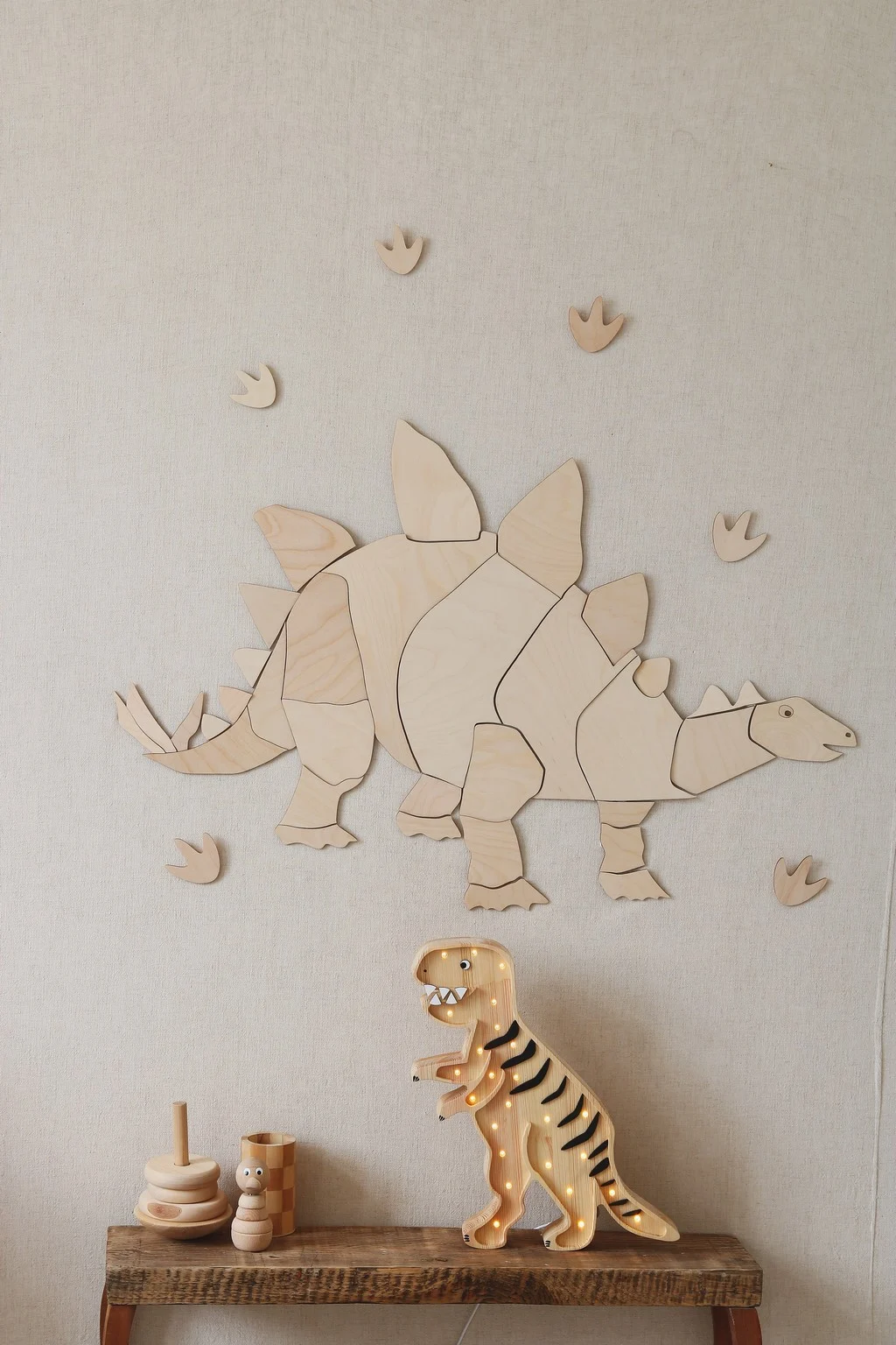 Dinosaur Wall Decor: Stegosaurus, T-Rex, Triceratops