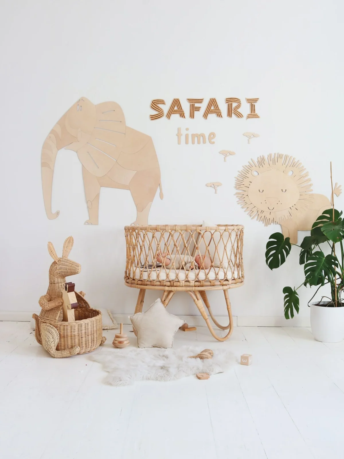Safari Wooden Wall Decoration, 5 Animals, photo 2