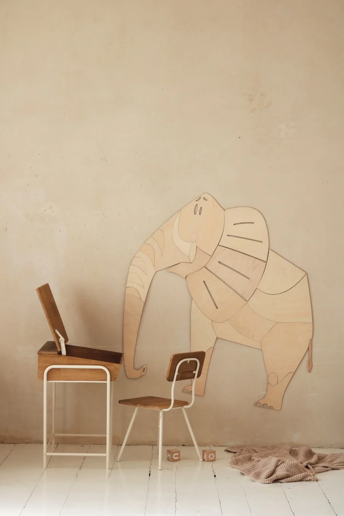 Safari Wooden Wall Decoration, 5 Animals