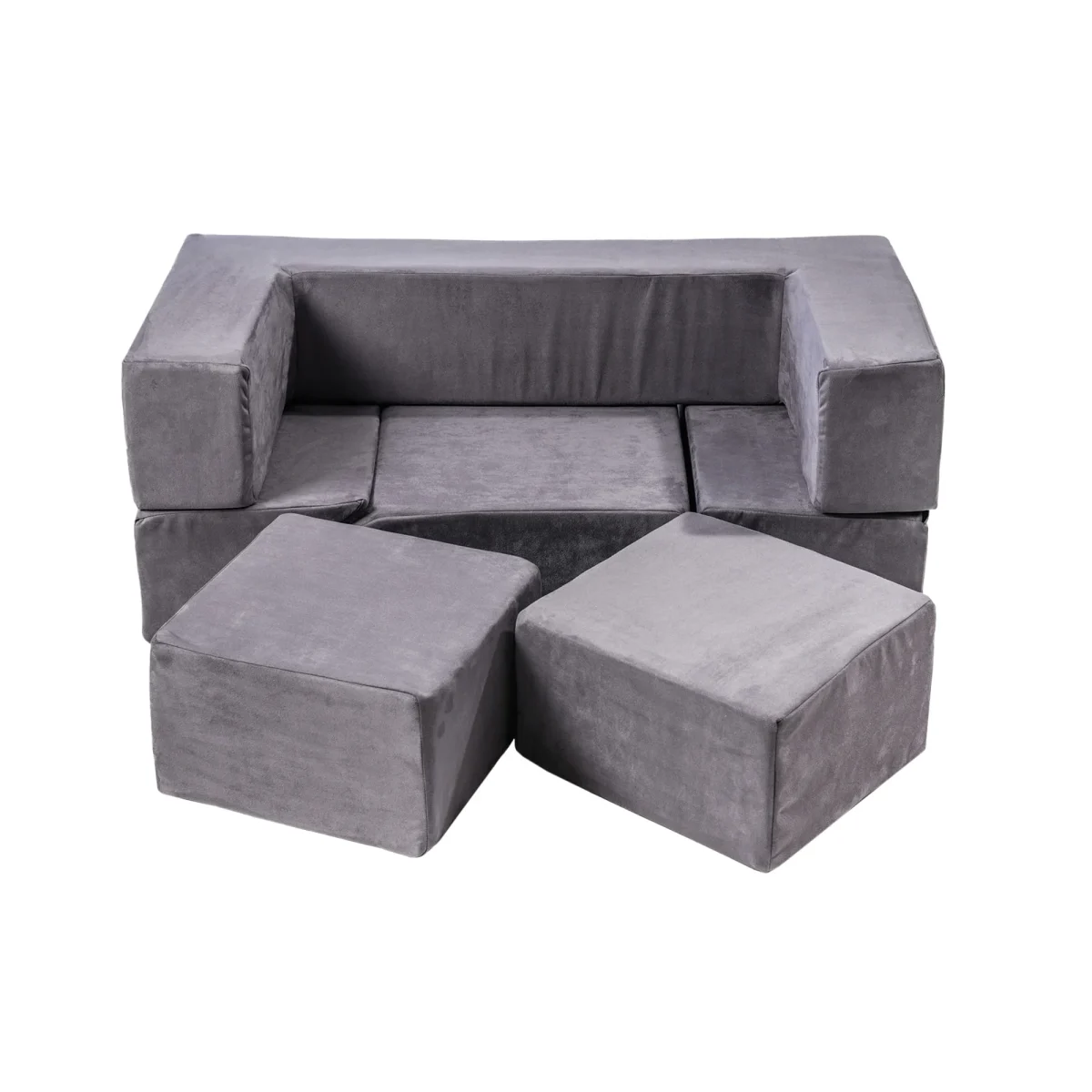 Velvet Bricks Soft Play Set, Grey, photo 5