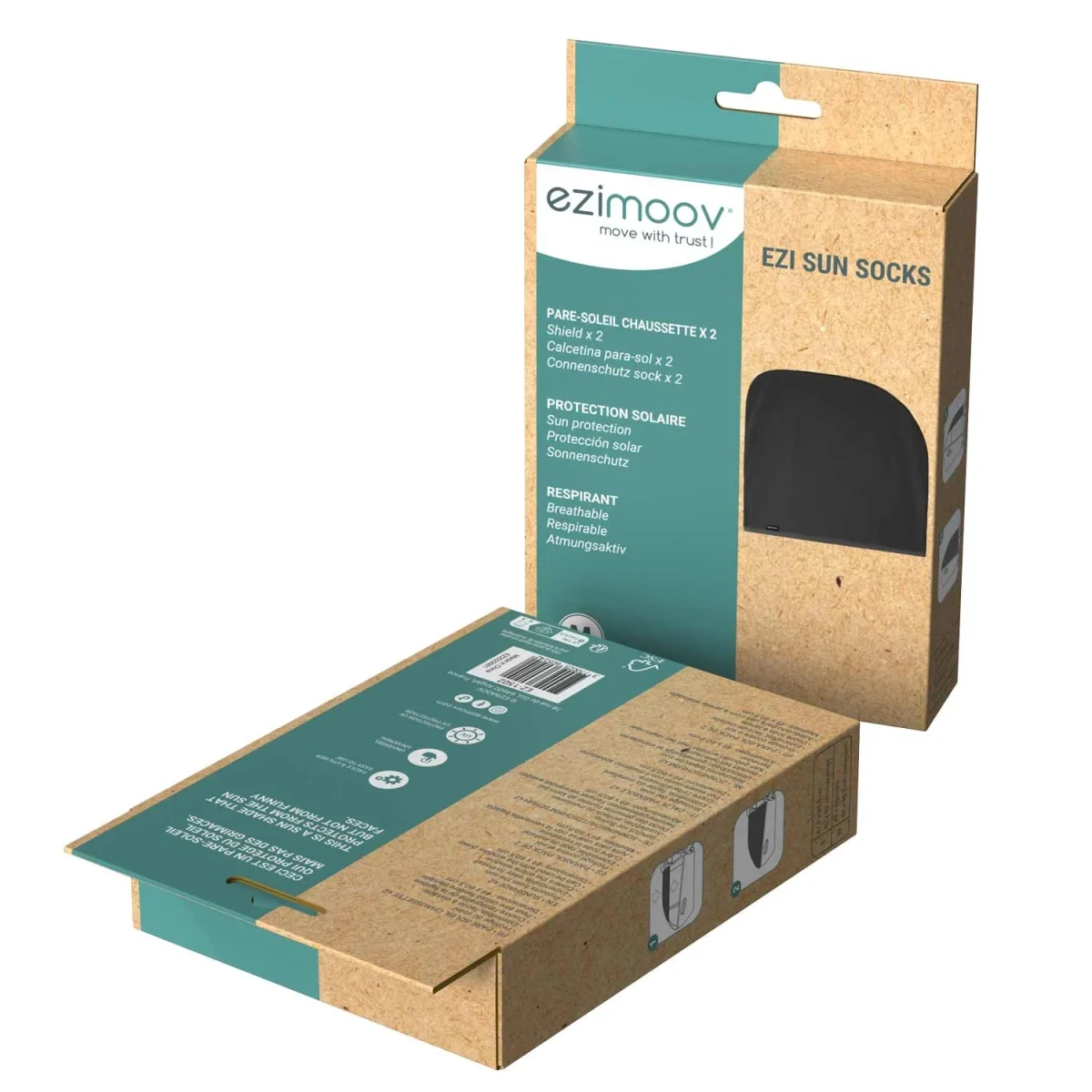 Ezimoov EZI Sun Socks — Car Window Sun Shades, Set of 2, photo 7