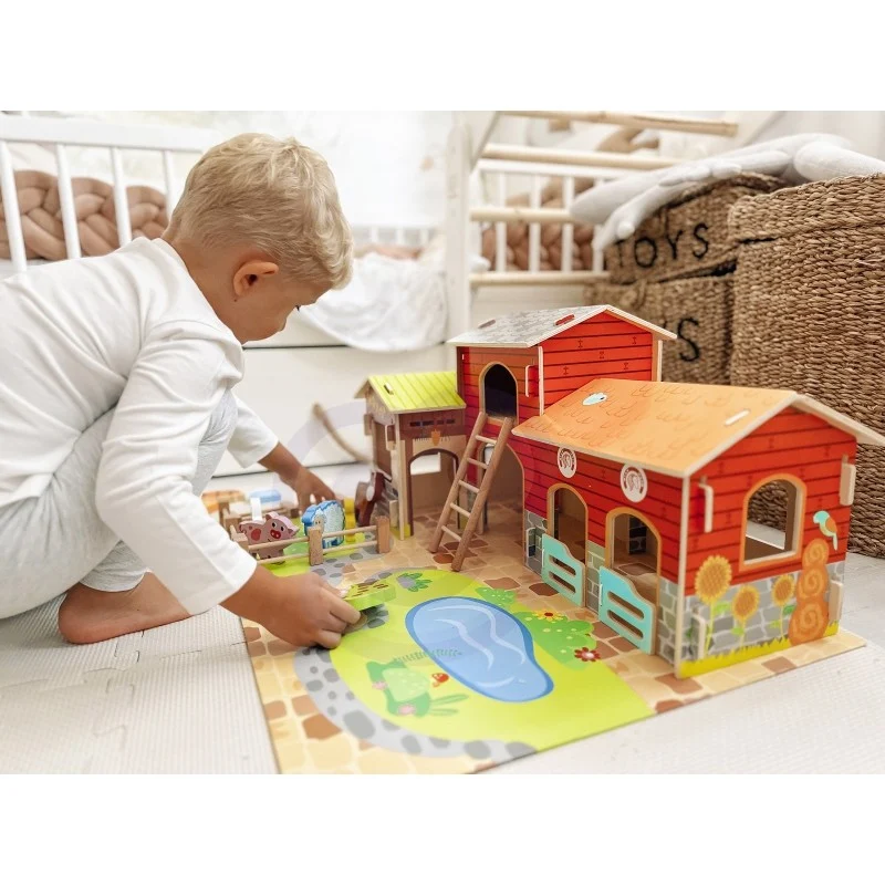 Wooden Farm Set with Barn and Animals, 18 pcs, photo 10