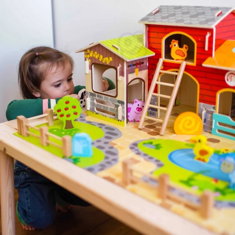 Wooden Farm Set with Barn and Animals, 18 pcs, photo 3