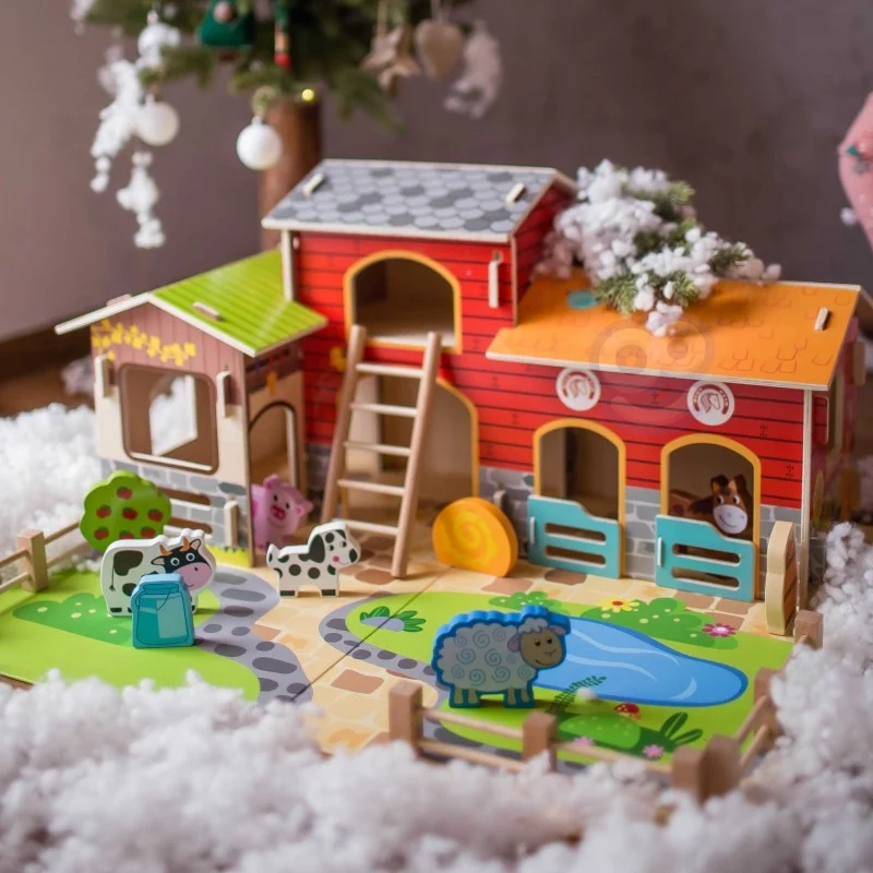 Wooden Farm Set with Barn and Animals, 18 pcs, photo 11