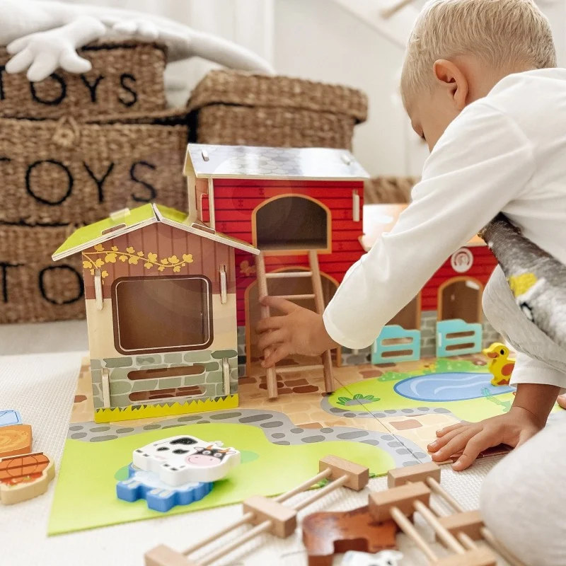 Wooden Farm Set with Barn and Animals, 18 pcs, photo 5