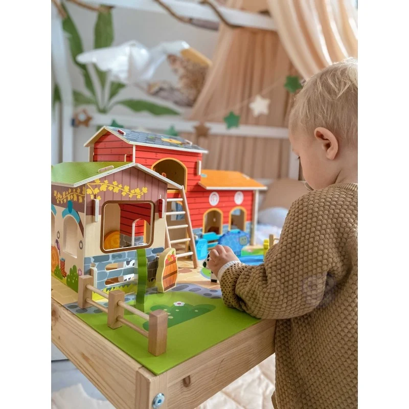 Wooden Farm Set with Barn and Animals, 18 pcs, photo 7