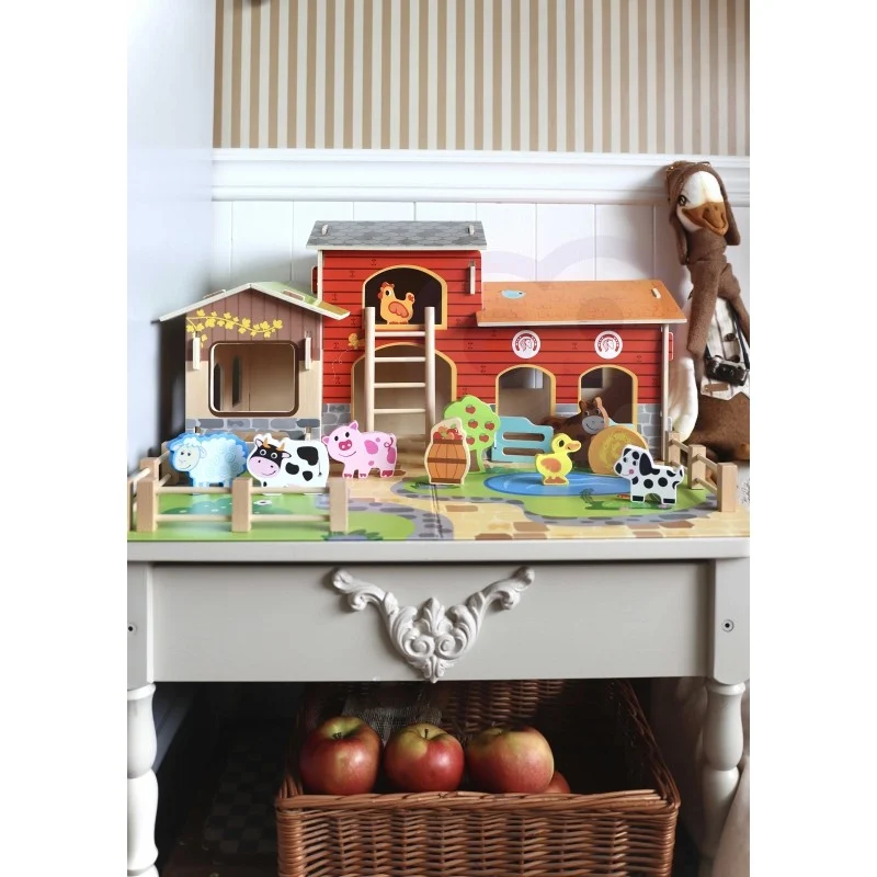 Wooden Farm Set with Barn and Animals, 18 pcs, photo 4