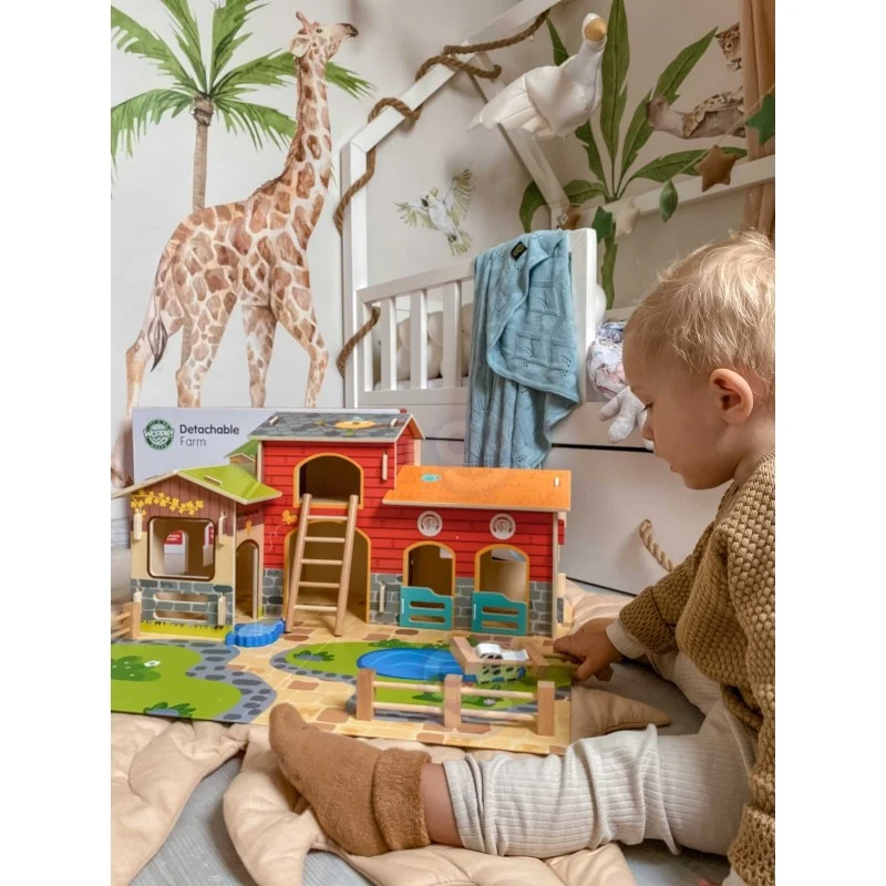 Wooden Farm Set with Barn and Animals, 18 pcs, photo 8