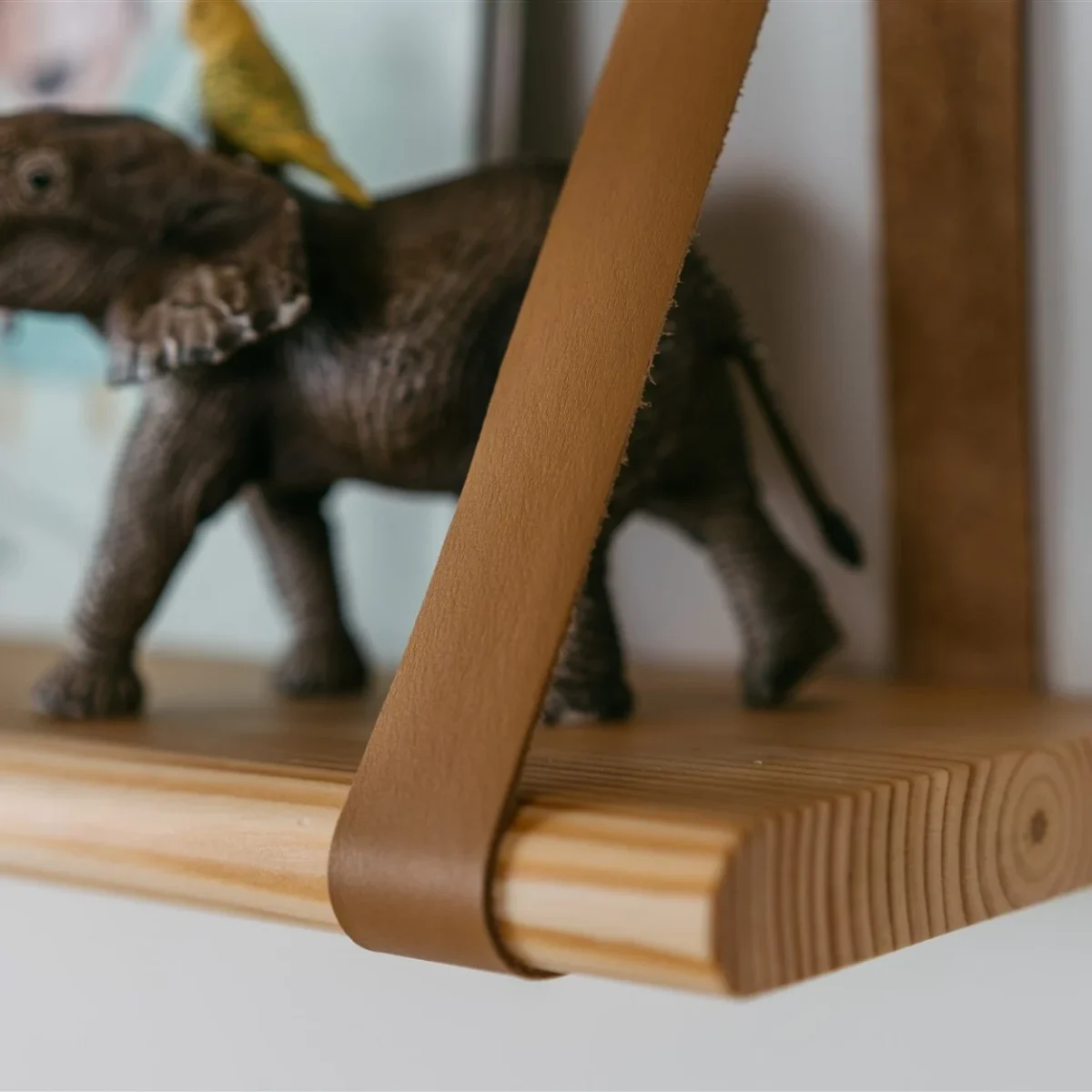 Leather Strap Floating Shelf, 90 cm, photo 6