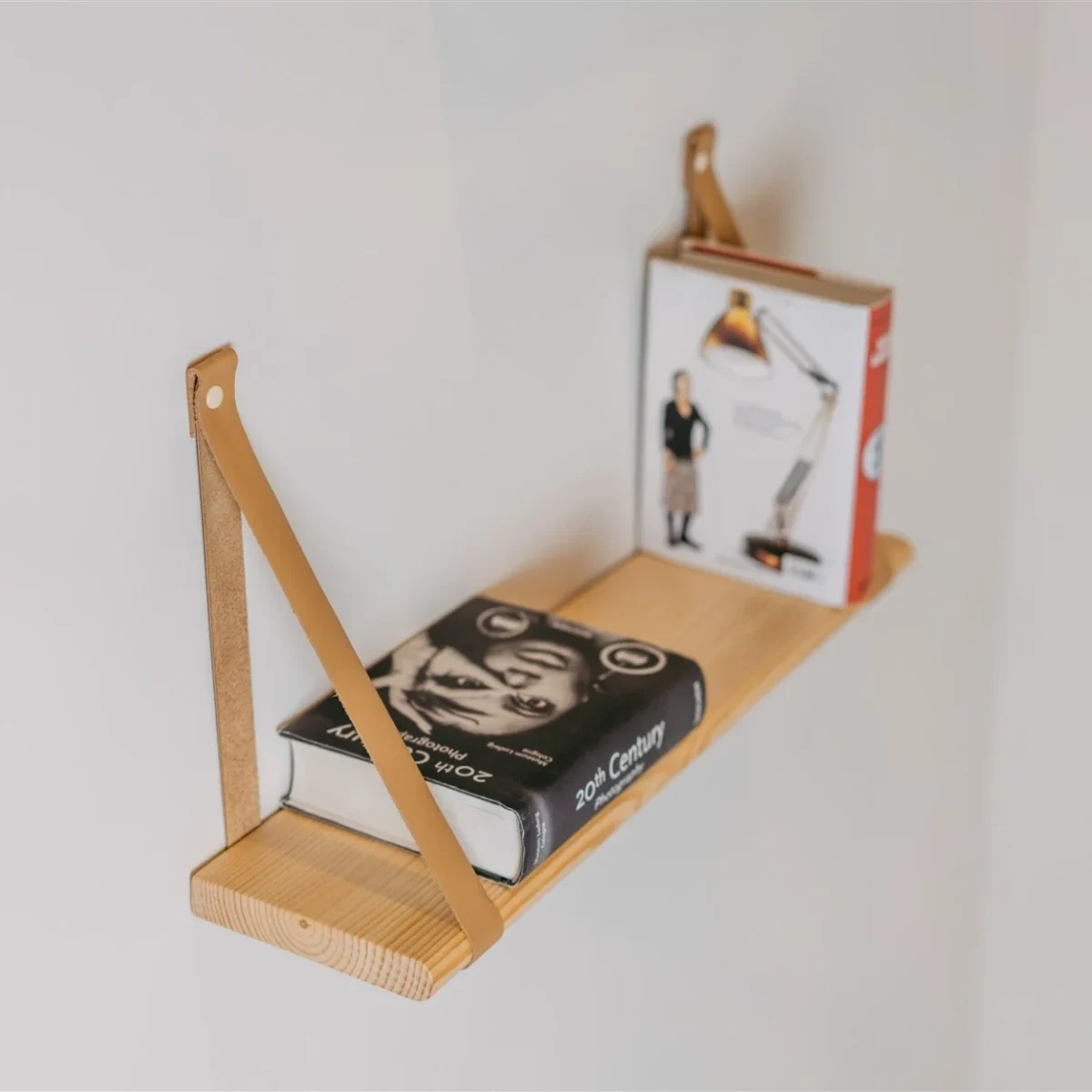 Leather Strap Floating Shelf, 90 cm, photo 3