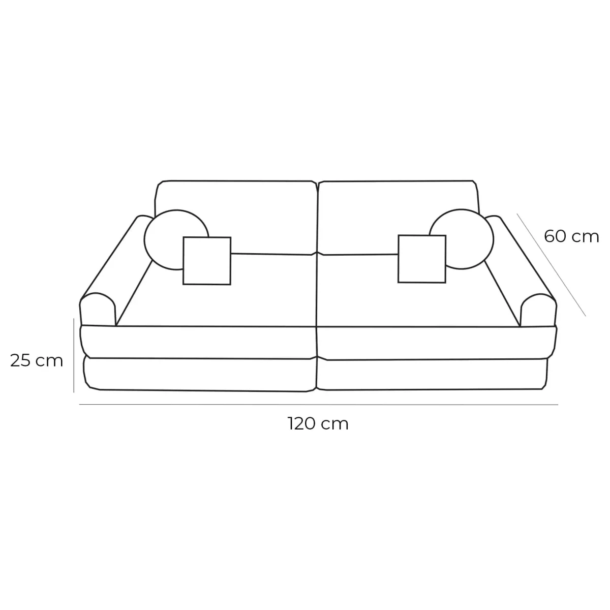 MeowBaby Outzy — Pocket Sofa, 6 Modules, Indoor/Outdoor, photo 2