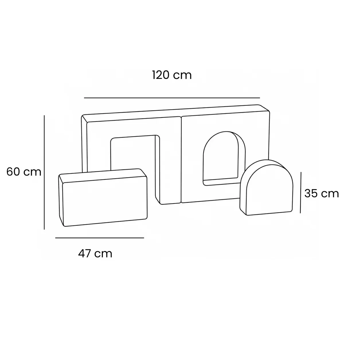 Soft Play Set for Toddlers, 4 Elements, photo 4