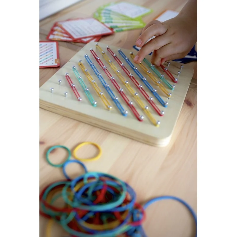 Geoplan on Rubber Bands Wooden Puzzle, 69 pcs, photo 4