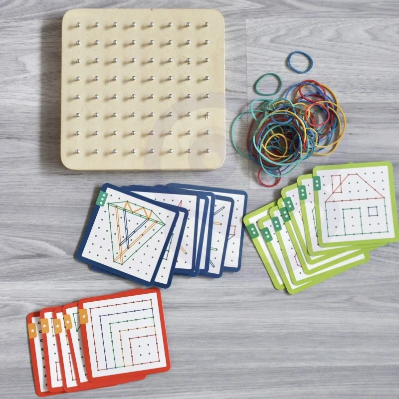 Geoplan on Rubber Bands Wooden Puzzle, 69 pcs, photo 6