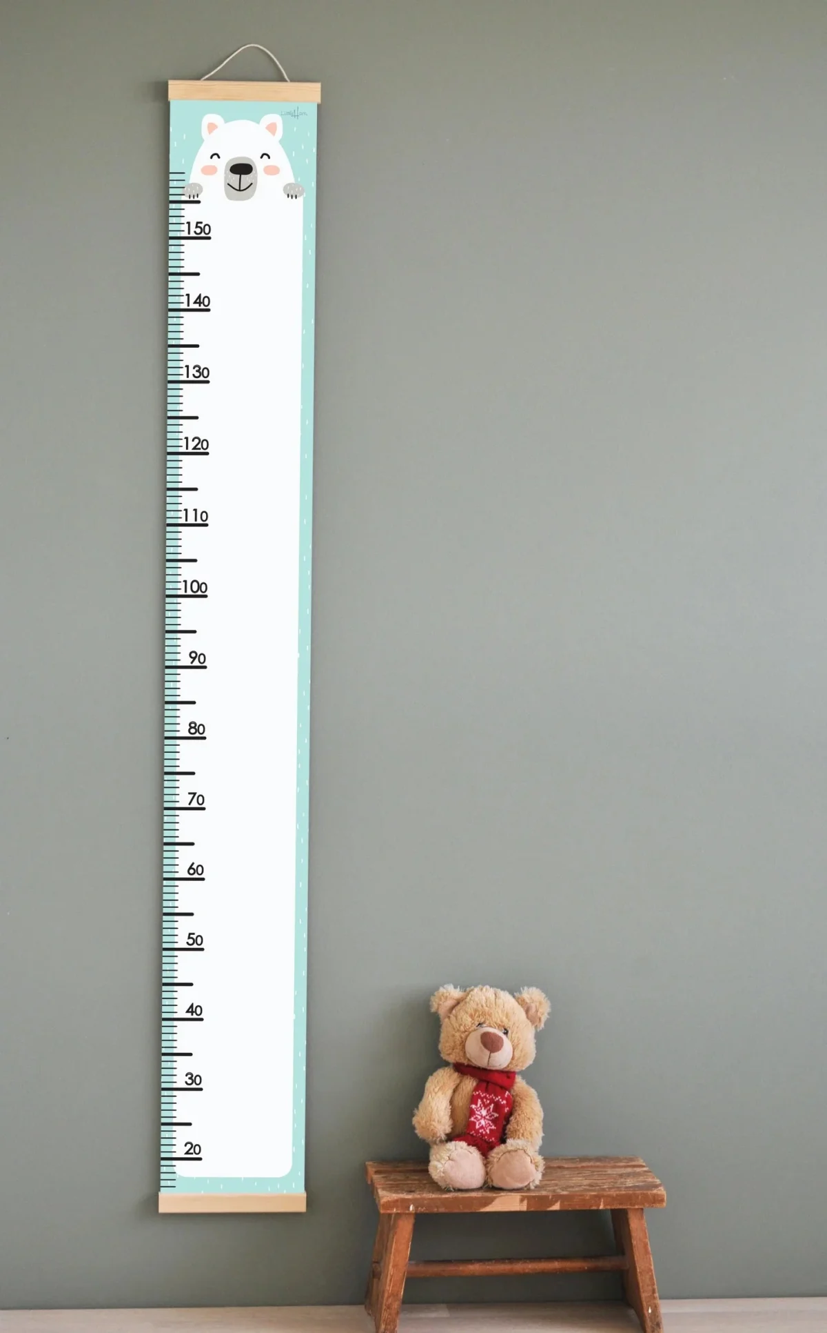 Fabric Growth Chart with Wooden Slats, 7 Designs