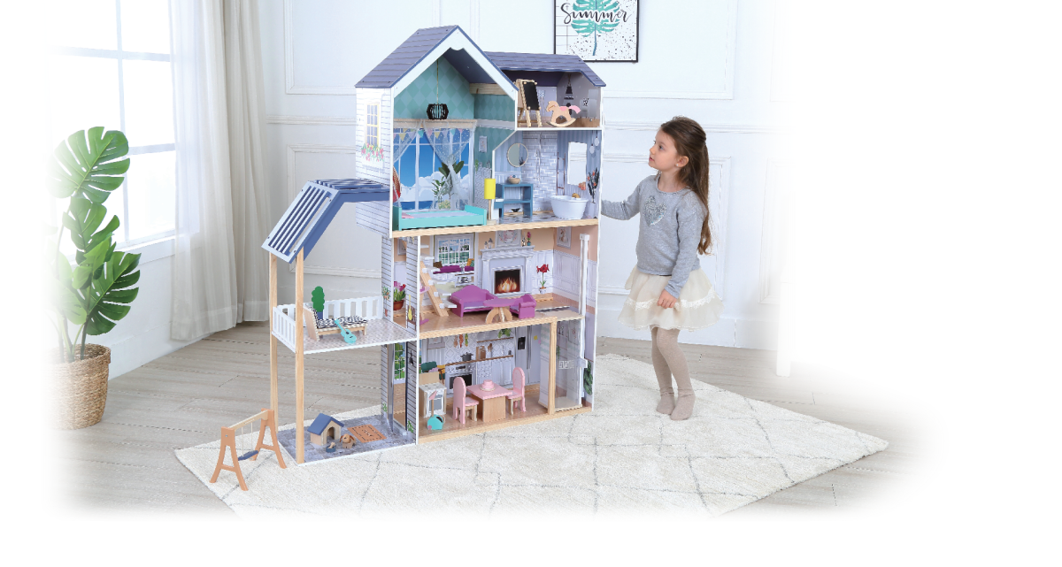 Gerardo’s Toys Crystal — Wooden Dollhouse, 4 Floors and Attic, LED, photo 3