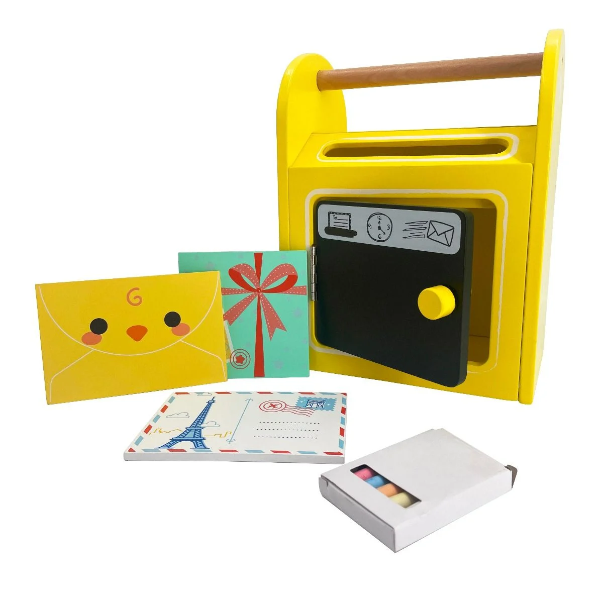 Wooden Foldable Mailbox with Chalk and Letter Set, photo 6